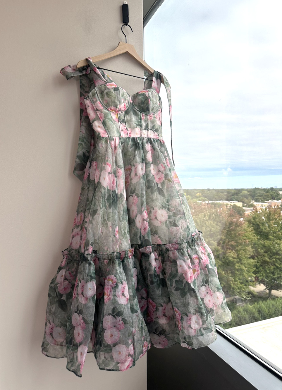 Fanciful Doll Green Peony Bouquet Symphony Whimsical Princess Dress Sz XS NWT